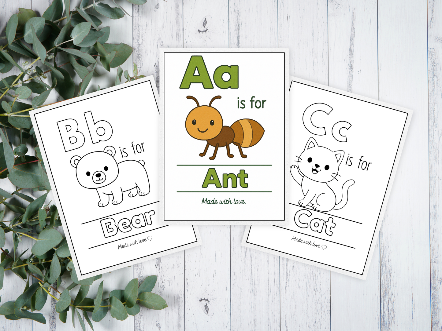 My First Animal ABC Coloring book – Friendly Little Animals from A to Z! –l Gift for age 2 - 5