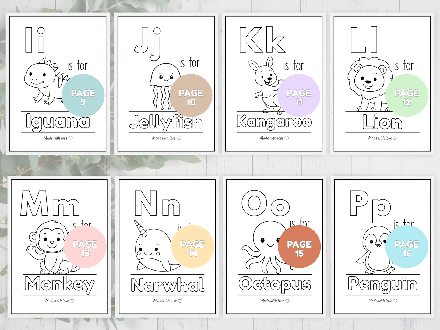 My First Animal ABC Coloring book – Friendly Little Animals from A to Z! –l Gift for age 2 - 5