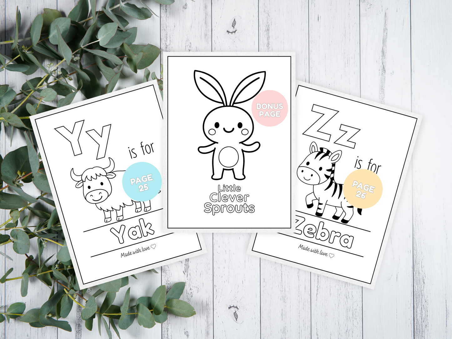 My First Animal ABC Coloring book – Friendly Little Animals from A to Z! –l Gift for age 2 - 5